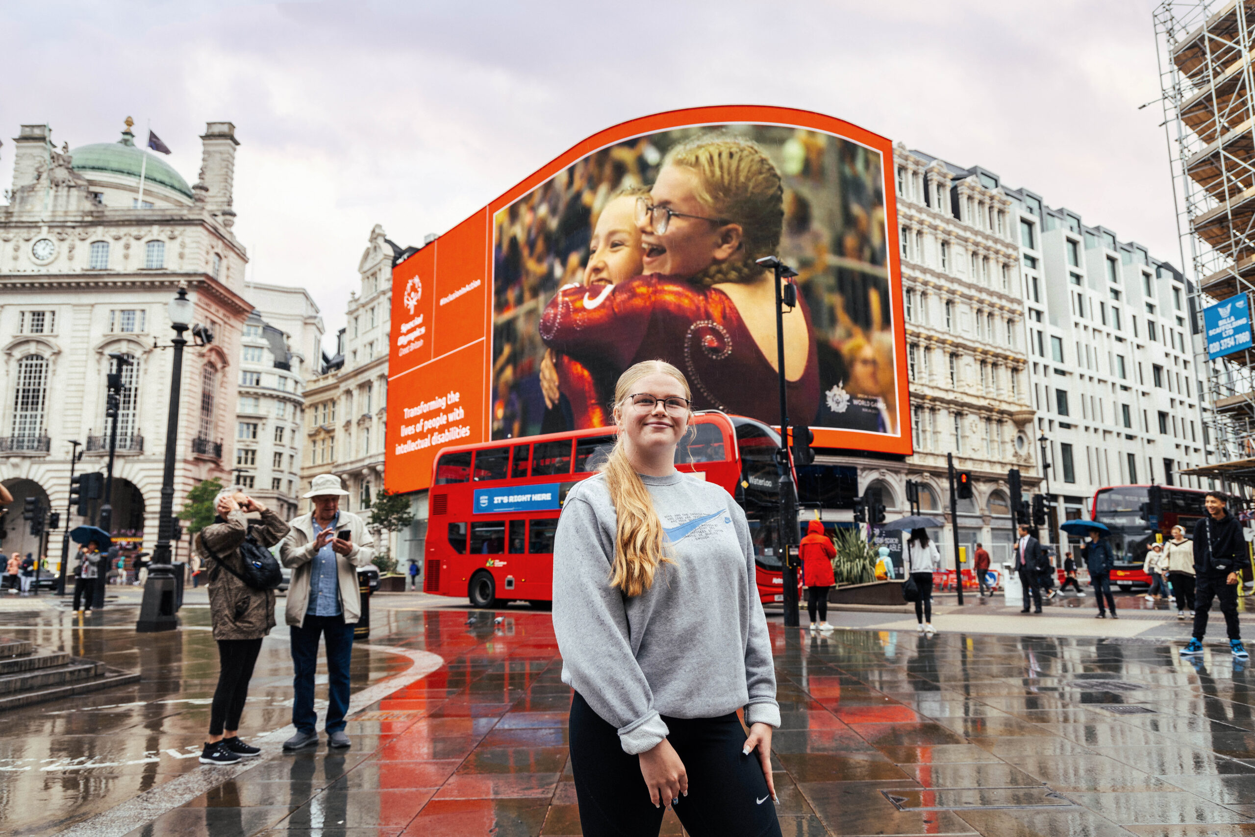 Video advert created by Montpellier Creative for Special Olympics, showcased on the iconic Ocean Outdoor digital screen in Piccadilly Circus, celebrating athletes with intellectual disabilities.